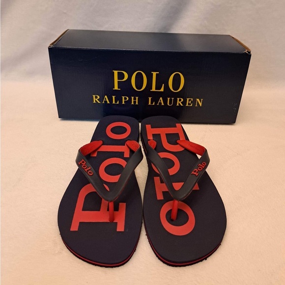 Men's sz 9/10 Polo Ralph Lauren Flip Flops - Picture 2 of 9